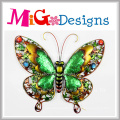 Pretty Metal and Glass Butterfly Wall Decor